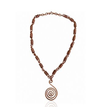 Copper Spiral Pendant Necklace, 3 of 4