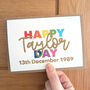 Personalised Glitter Rainbow Birthday Card, thumbnail 4 of 6