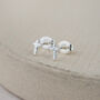 Sterling Silver Mini Cross Studs, thumbnail 1 of 3