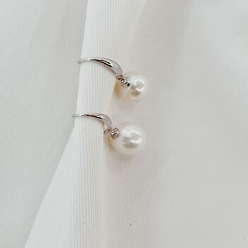 'Liwanag' Radiance Biwa Pearl Drop Earrings, 6 of 12