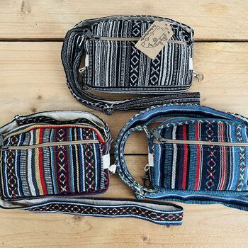 Mini Striped Bohemian Shoulder Bag, 8 of 12
