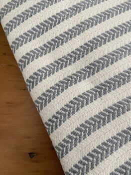 Grey Striped Design Cotton Bedspread, 5 of 10