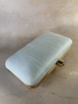 Doli White Handcrafted Rectangular Clutch, 3 of 5