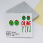 Olive You Stud Earrings, thumbnail 9 of 9