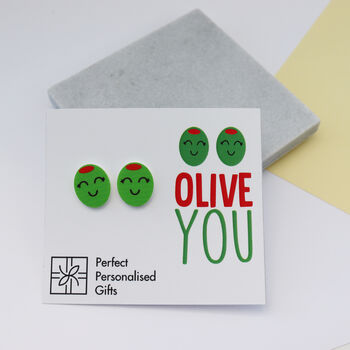 Olive You Stud Earrings, 9 of 9
