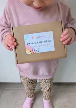 Diy Personalised Name Painting Craft Kit Gift Box, 6 of 6