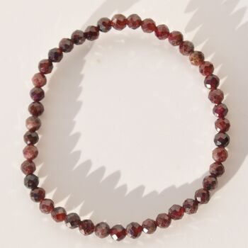 Birthstone Crystal Bracelet Gift January Garnet, 2 of 5