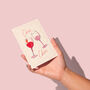Chin Chin Card | Celebration Card | Wine Glass Cheers, thumbnail 1 of 4