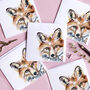 Inky Fox Blank Greeting Card, thumbnail 4 of 4