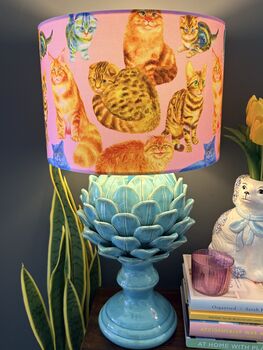 Crazy Cat Lady Designer Cats Lampshade, 2 of 10