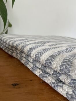 Grey Striped Design Cotton Bedspread, 2 of 10