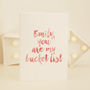 Personalised Bucket List Romantic Valentine's Card, thumbnail 2 of 3