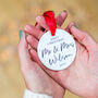 First Christmas Married Personalised Decoration, thumbnail 3 of 3