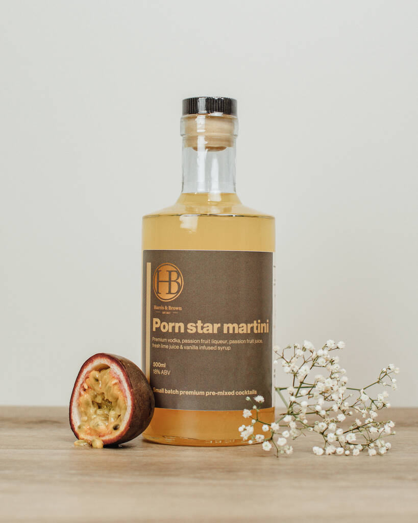 Porn Star Martini Pre Mixed Cocktail By Harris & Brown |  notonthehighstreet.com