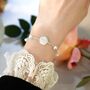 Sara Ivory Silver Pearl Ball Charm Gift Bracelet, thumbnail 3 of 6