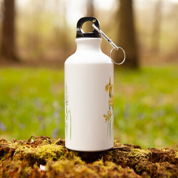 Inky Wildflower Metal Water Bottle With Personalisation, 8 of 12