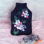 Apple Blossom Velvet Hot Water Bottle Luxury Spring Mother's Day Gift, thumbnail 1 of 5