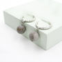 Textured Sterling Silver And Picasso Jasper Hoops, thumbnail 2 of 6