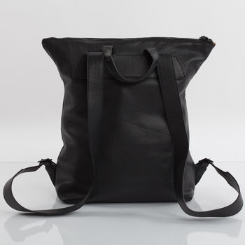 Brockley Leather Unisex Backpack, 9 of 11