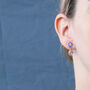 Forget Me Not And Queen Anne's Lace Botanical Earrings, thumbnail 1 of 2