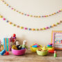 Fair Trade Boho Mini Felt Ball Pompom Garland 200cm, thumbnail 2 of 12