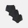 Women's Three Pack 'Kohl Black' Full Briefs, thumbnail 1 of 2