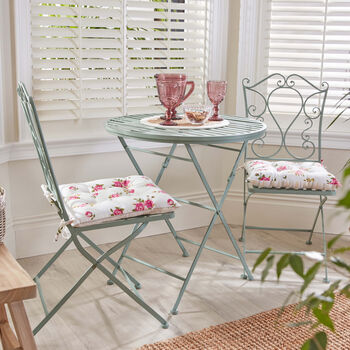 Helmsley Blush Floral Padded Seat Cushions, 3 of 5