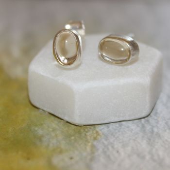 Citrine And Silver Stud Earrings, 3 of 9
