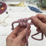 Macrame Kit, Rope Jewellery, Sky Blue, Pink And White, thumbnail 7 of 10