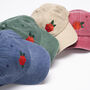 Embroidered Baseball Cap With Rose Design, thumbnail 9 of 10