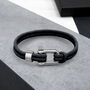 Personalised Men's Nautical Double Strand D Shackle And Rope Bracelet, thumbnail 7 of 12