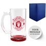 Engraved Manchester United 20oz Beer Football Mug, thumbnail 2 of 3