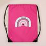 Personalised Drawstring Kit Bag With Rainbow, thumbnail 2 of 3
