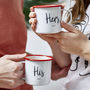 Personalised His And Hers Enamel Mugs, thumbnail 4 of 10