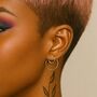 Two Way Gold Plated Silver Circle Earring Jackets, thumbnail 2 of 8