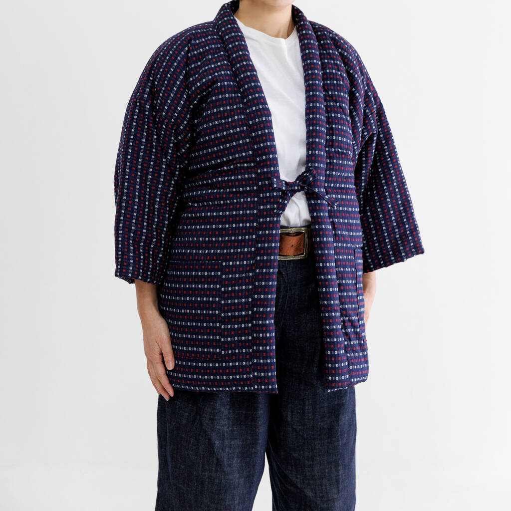 Japanese Padded Cotton Kimono Jacket By two persimmons