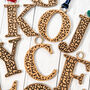 Monogram Leopard Print Wooden Decoration, thumbnail 5 of 8