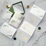 Greenery And Foil Wedding Invitation, thumbnail 1 of 4