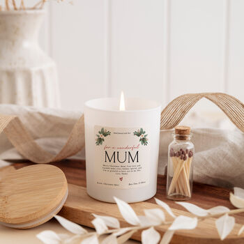 Personalised Scented Candle For A Wonderful Mum Cosy, 4 of 5