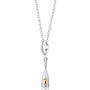 Sterling Silver Champagne Bottle Charm Necklace, thumbnail 2 of 6