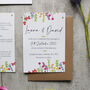 Wildflower Colourful Wedding Invitations, thumbnail 4 of 12