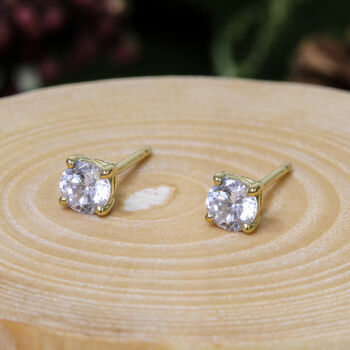 Handmade Solitaire Diamond Or Moissanite Earrings, 4 of 5