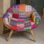Retro Kantha Patchwork Nest Chair, thumbnail 2 of 10