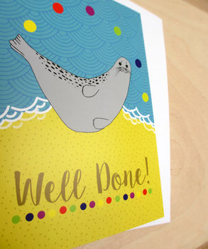 'Well Done' Seal Greetings Card, 3 of 3