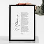 Favourite Poem, Song, Vows, Custom Text Print, thumbnail 4 of 7