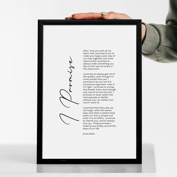 Favourite Poem, Song, Vows, Custom Text Print, 4 of 7