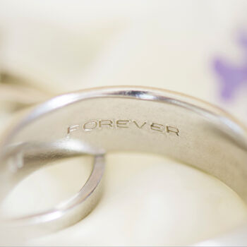 Personalised Blue Topaz Spinner Ring In Sterling Silver, 4 of 12