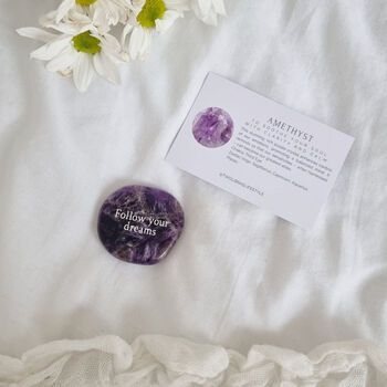 Amethyst Sentiment Stone Gift For Clarity, 2 of 2