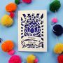 Papercut Diwali Card Lotus Design, thumbnail 6 of 6