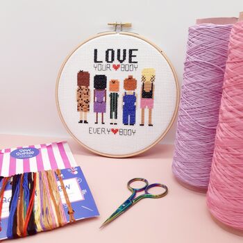 'Love Your Body' Cross Stitch Kit, 3 of 9